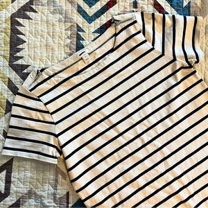 J. Crew Black & White Striped Tee Dress